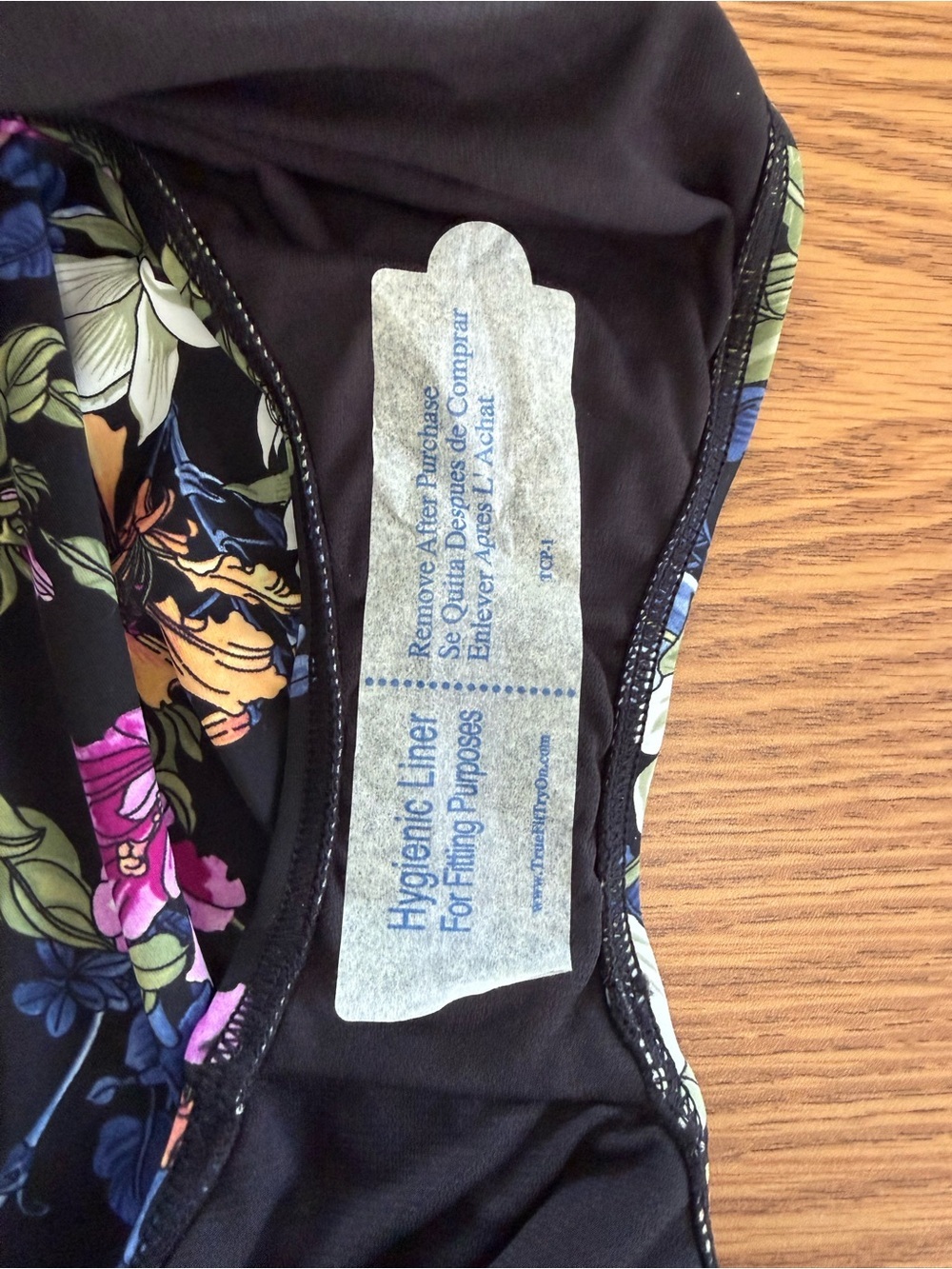 Black Floral Multi Color Swimsuit, Full Coverage, high back, Wide Straps, NWT - Picture 15 of 16